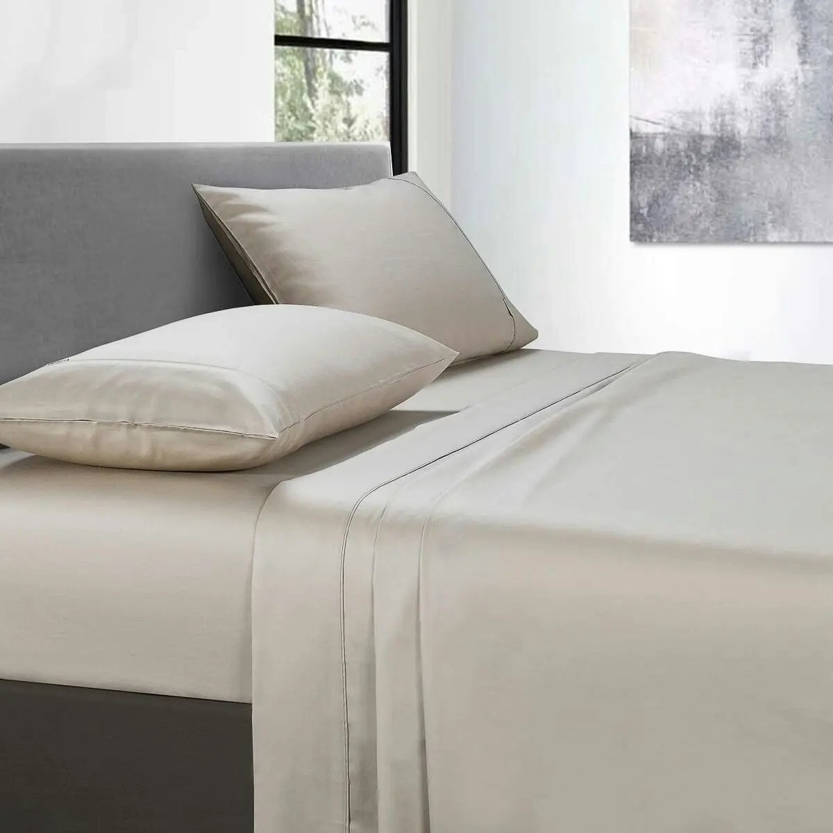 400 Thread Count Fitted sheet King Bed Extra Depth Linen