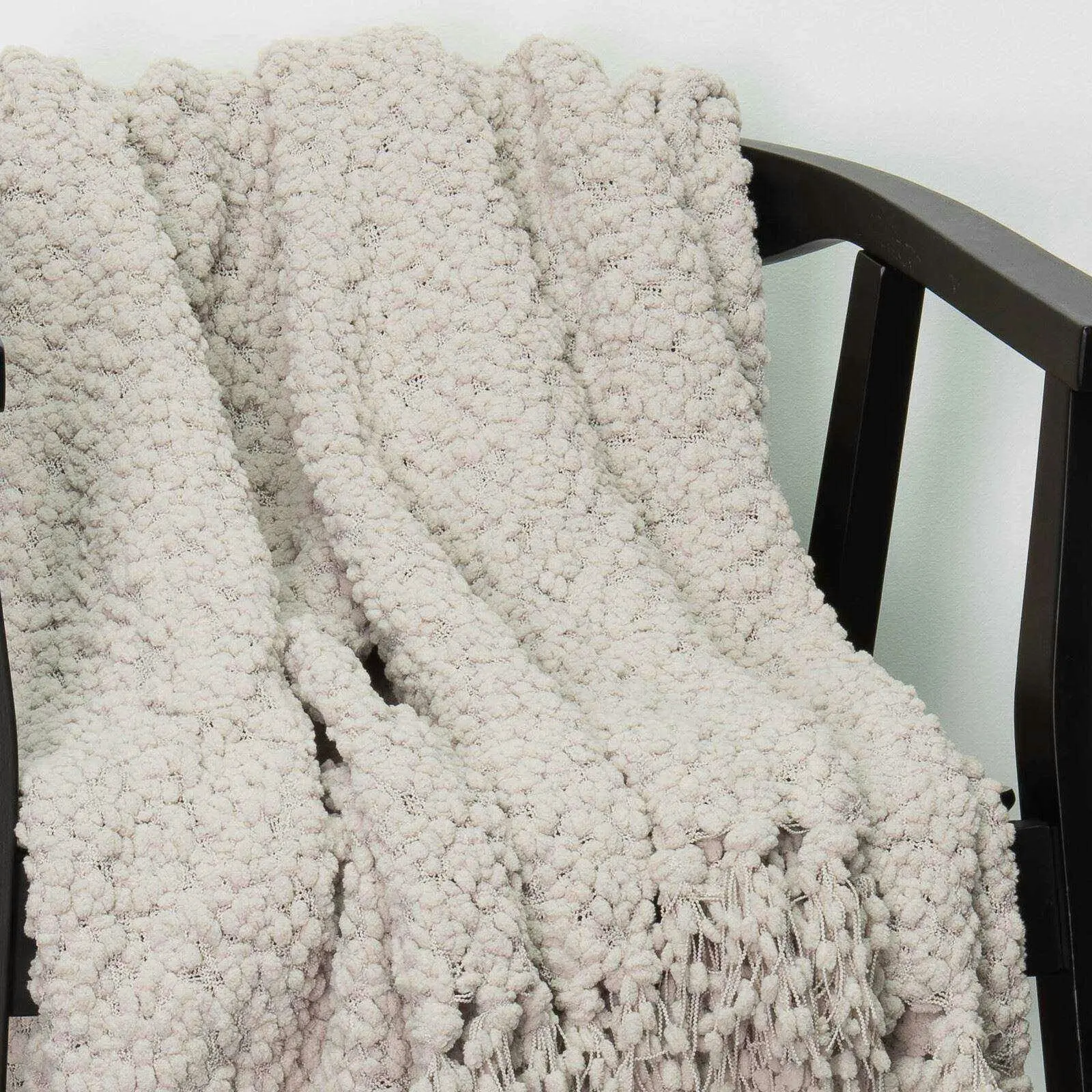 Boucle Throw Grey