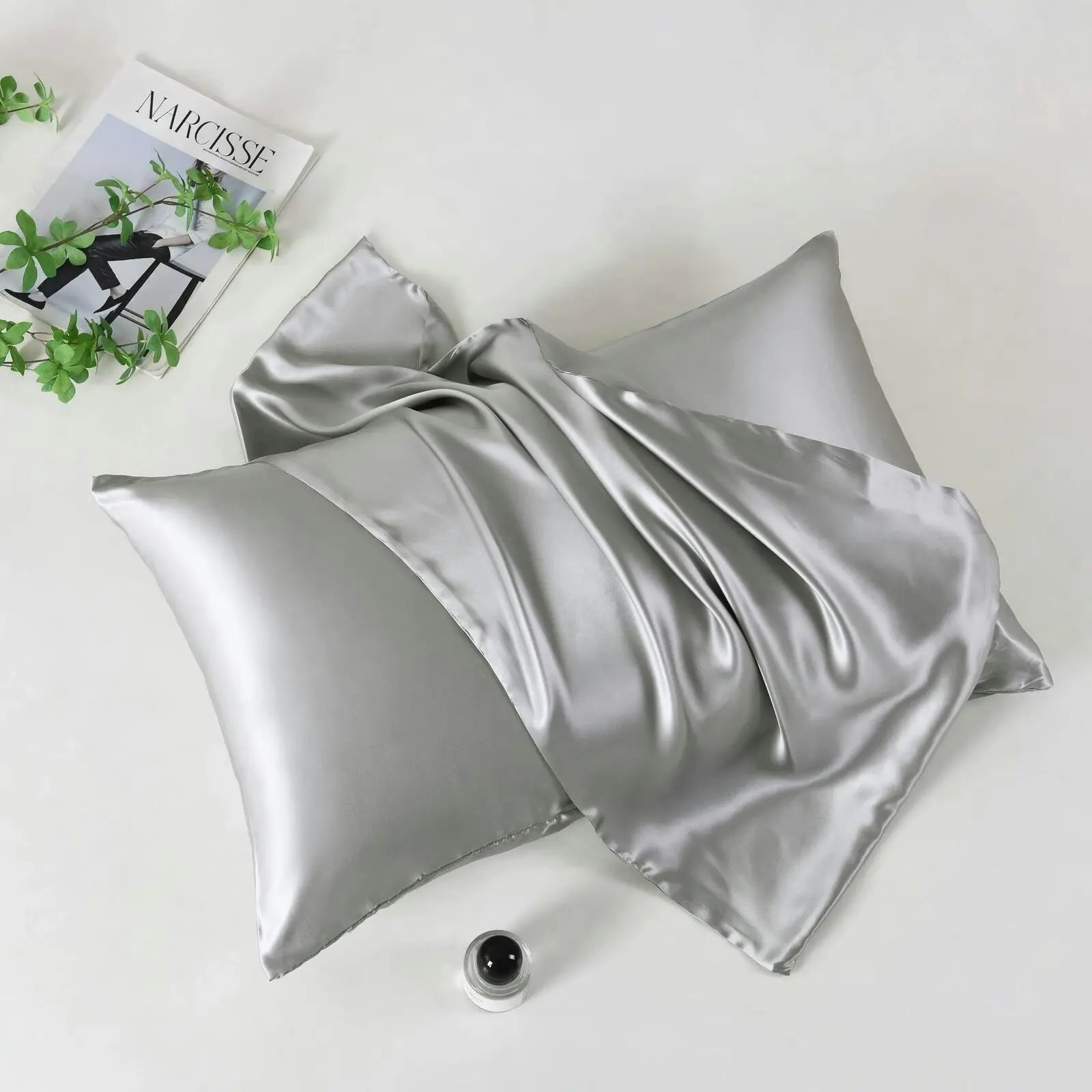 Silk Pillowcase Silver