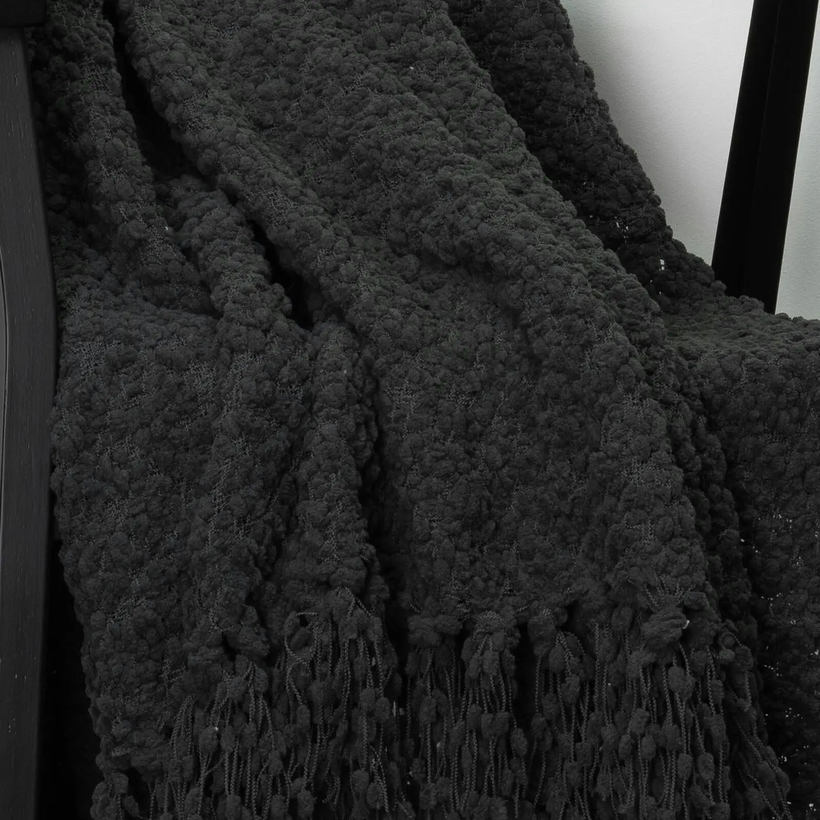 Boucle Throw Charcoal