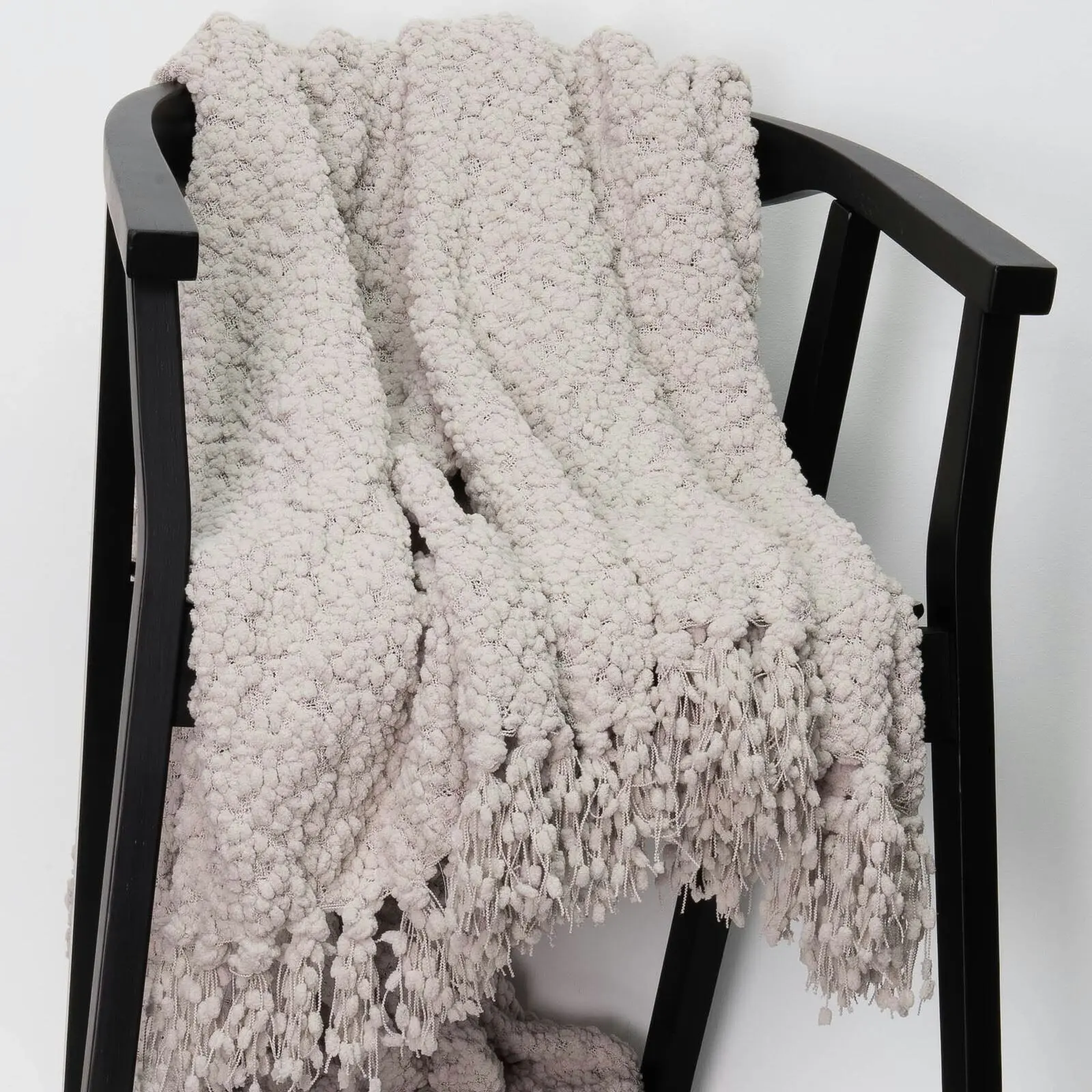 Boucle Throw Grey