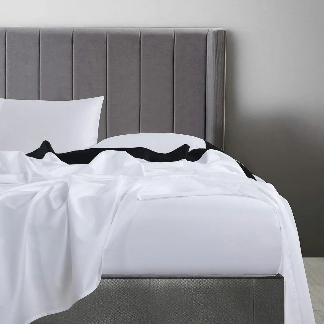 Plaza Black 1000TC Sheet Set Queen Bed