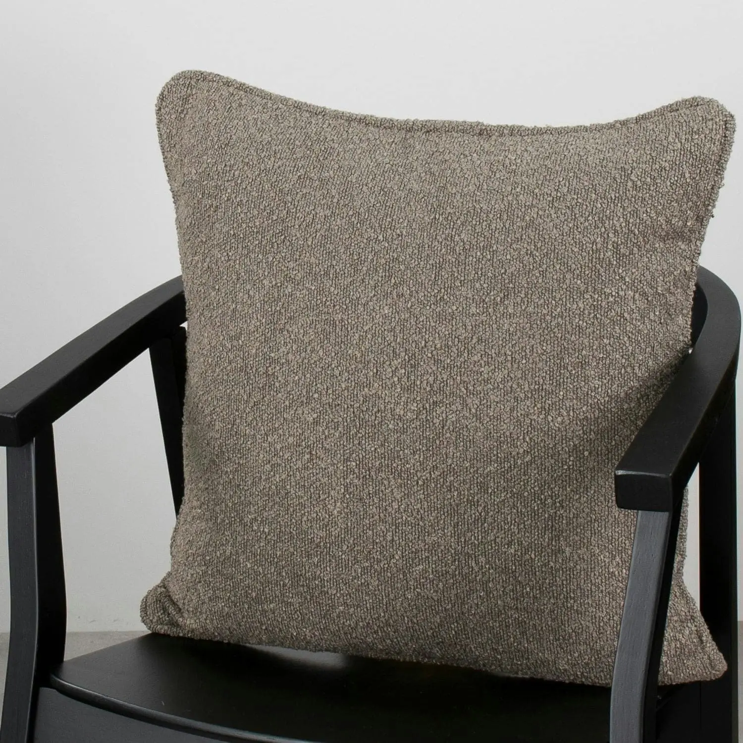 Boucle Square Cushion - Chocolate