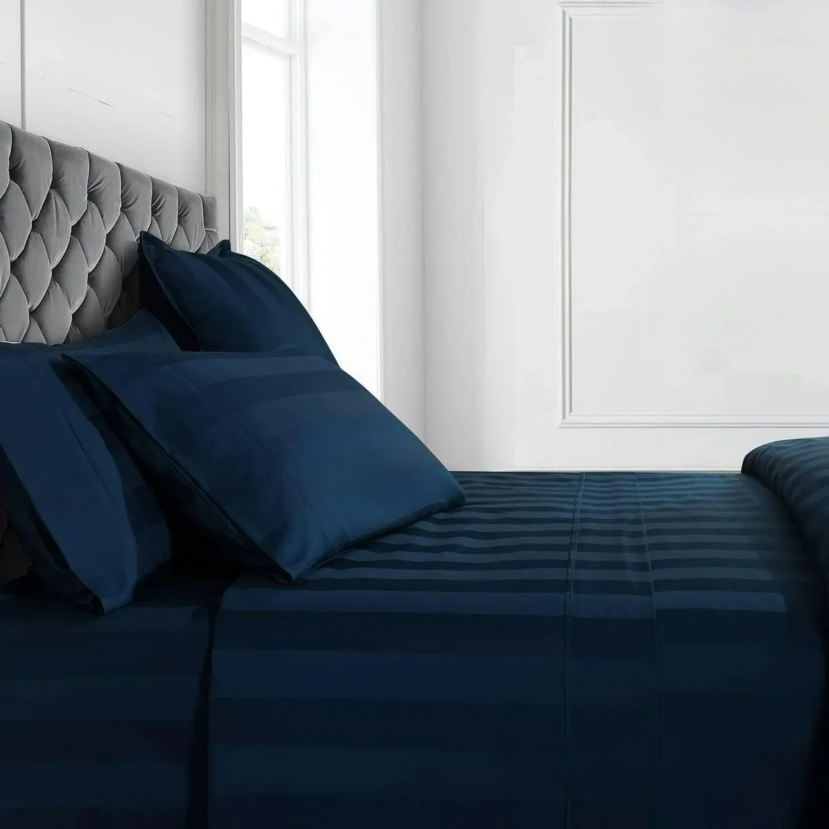 Bespoke 1200TC Sheet Set Navy King Bed