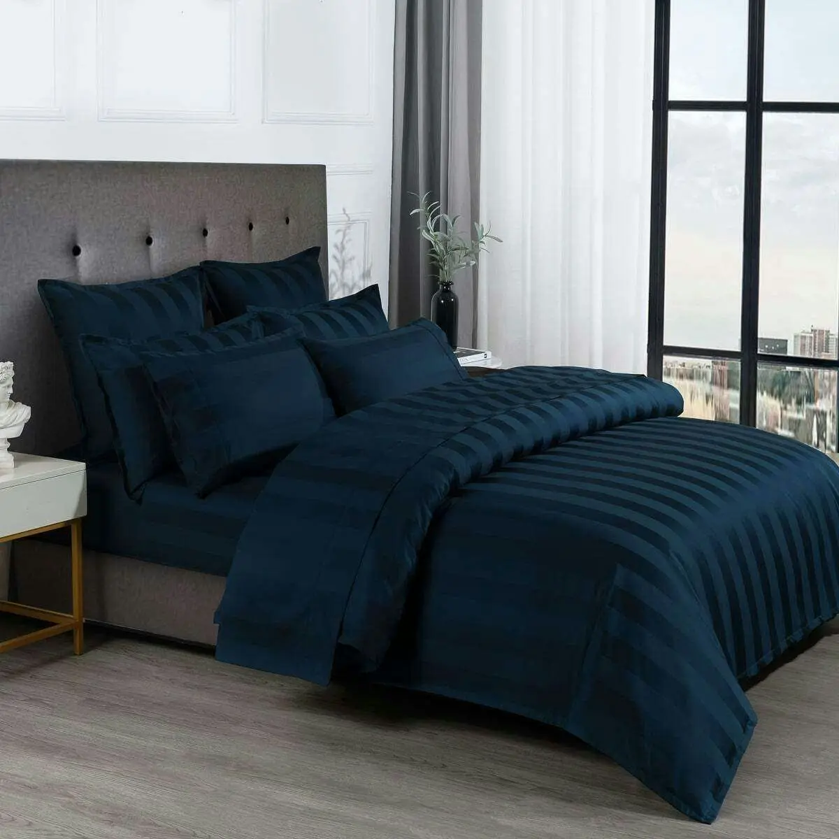 Bespoke 1200TC Sheet Set Navy King Bed