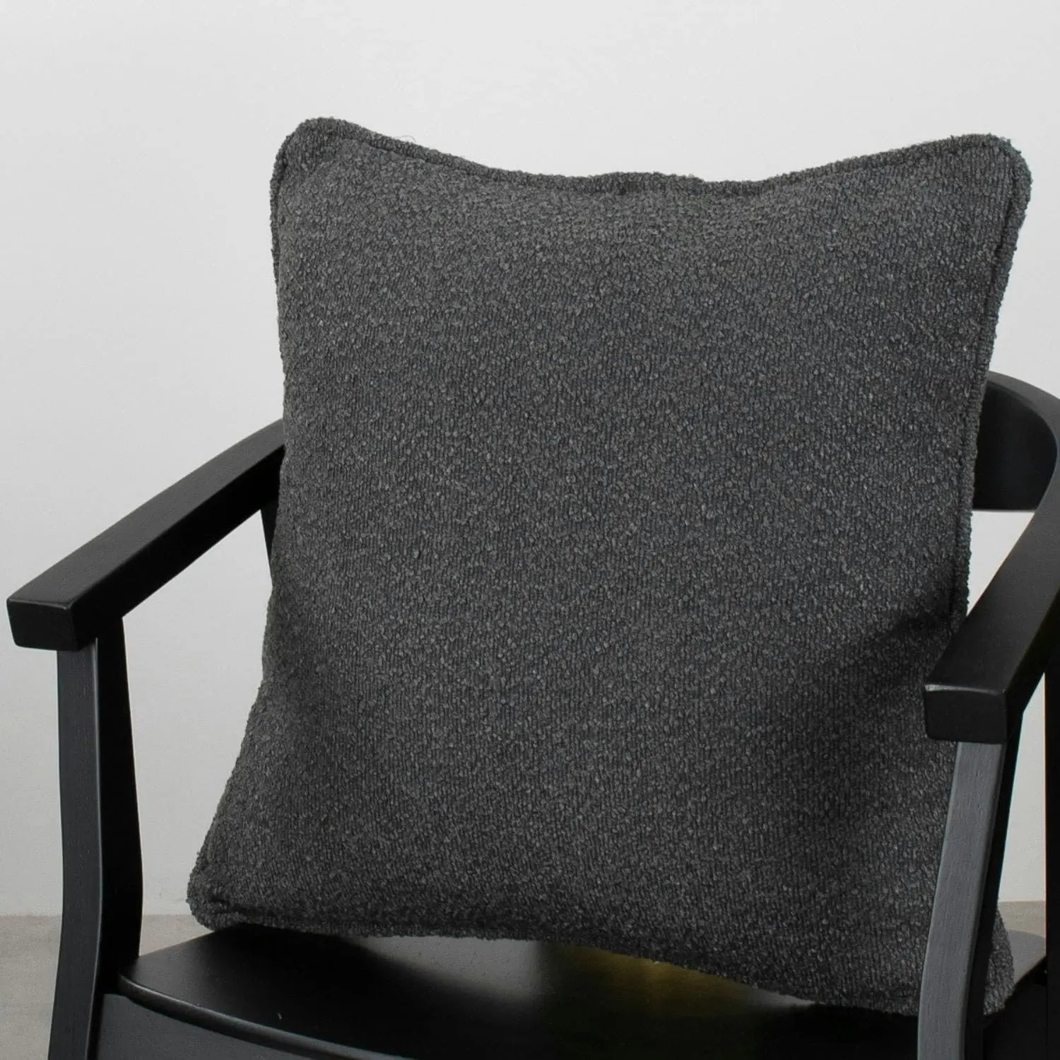 Boucle Square Cushion - Charcoal