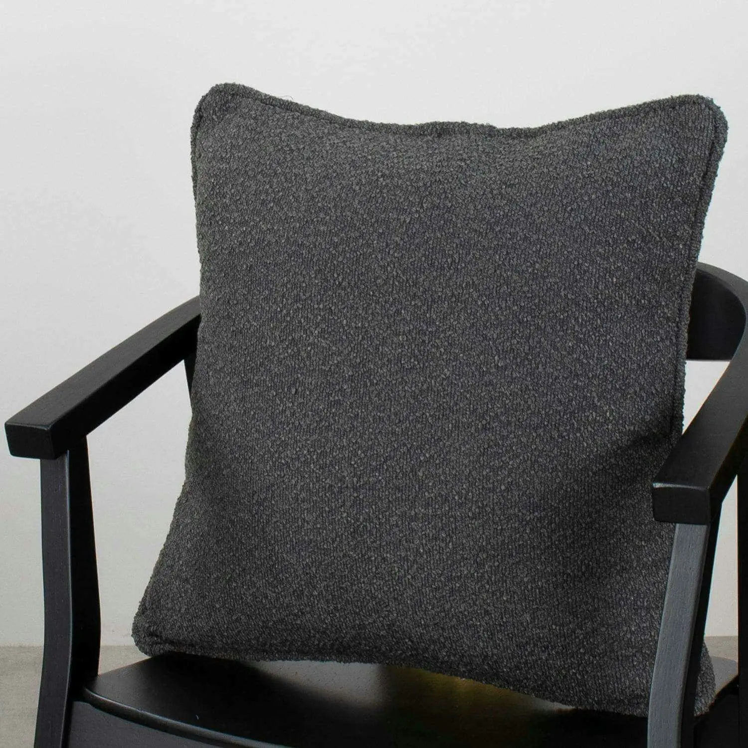 Boucle Square Cushion - Charcoal