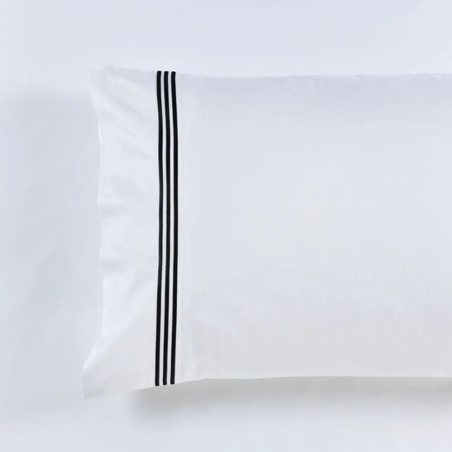 Ritz Embroidered King Size Pillowcase -1000 TCBlack