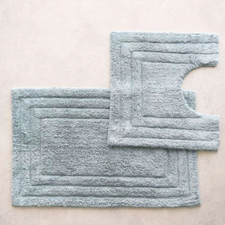 Cotton Bath Mat Blue