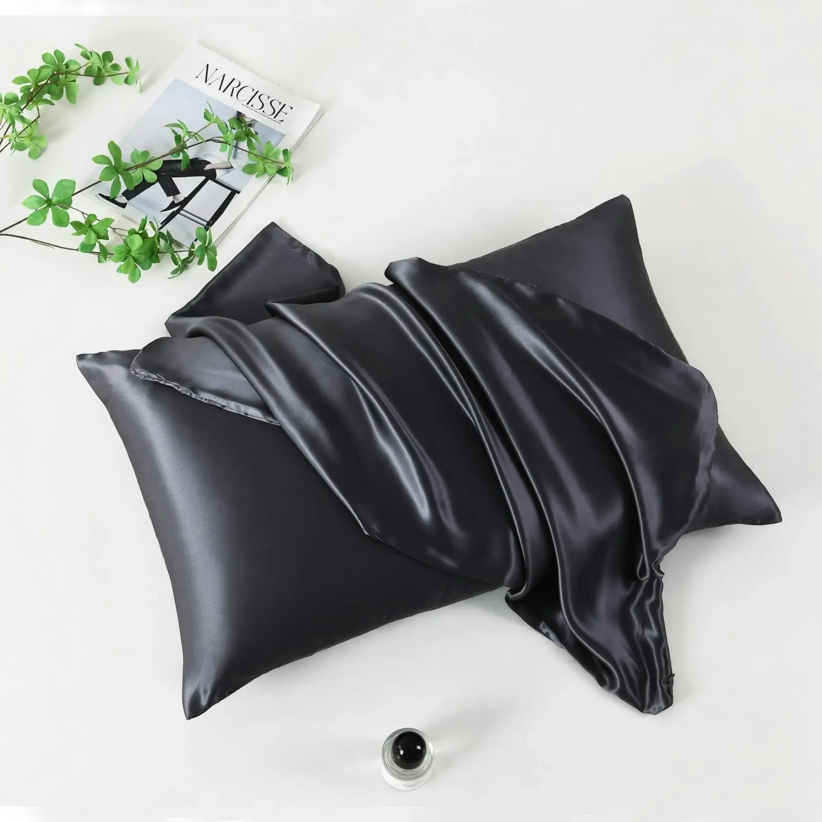 Silk Pillowcase Charcoal