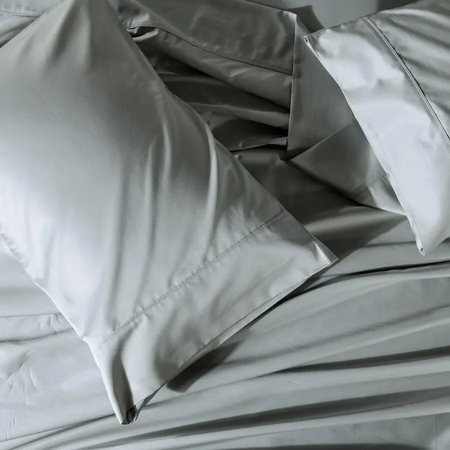 Soho 1000TC Cotton Sheet Set Silver Queen Bed Extra Depth