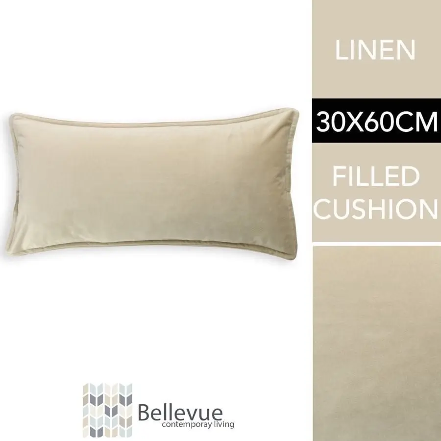 Velvet Cushion Oblong Linen