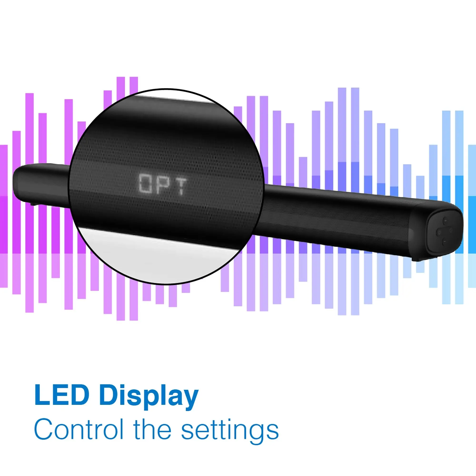 Laser 2.1 Channel Soundbar Dolby Atmos Built-in Subwoofer LED Display Bluetooth