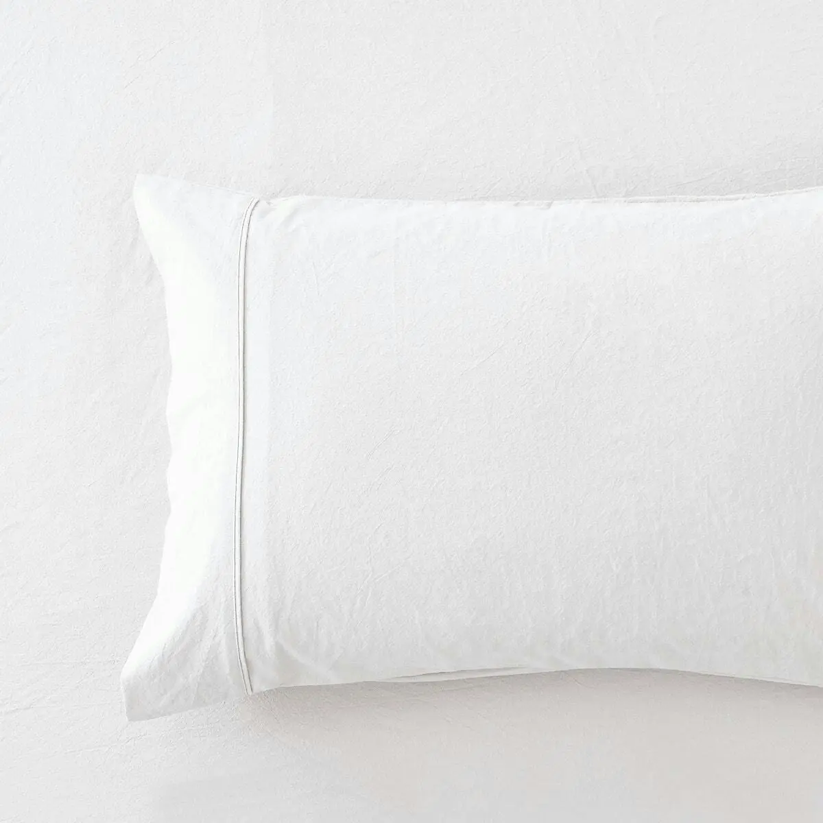 Stone Washed Fitted Sheet White