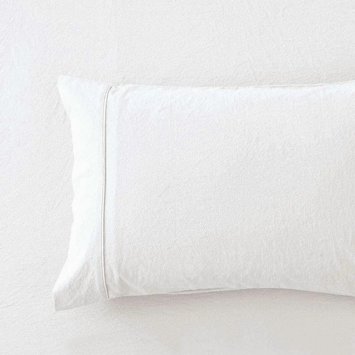 Stone Washed Fitted Sheet White