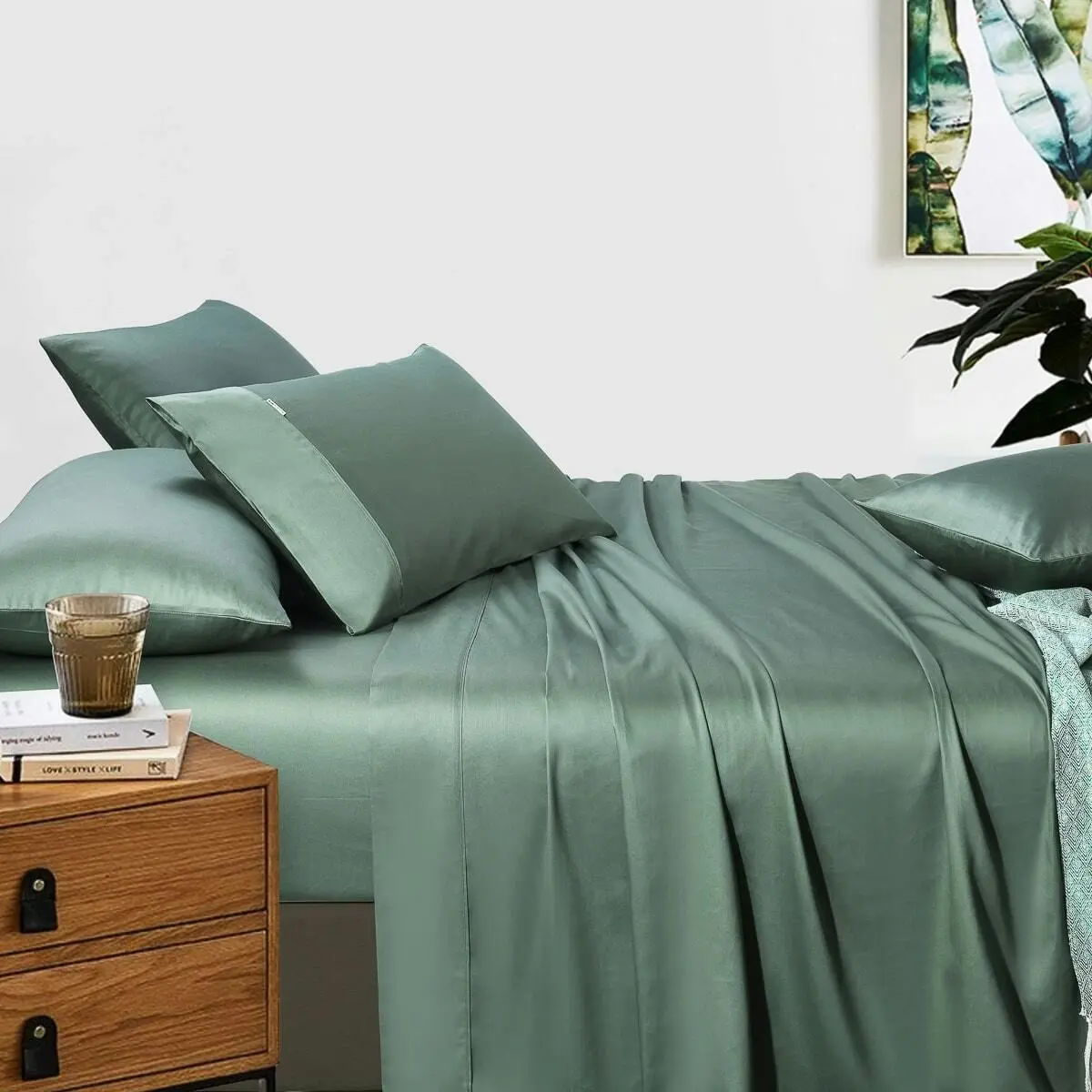 400 Thread Count Fitted Sheet Forest Green