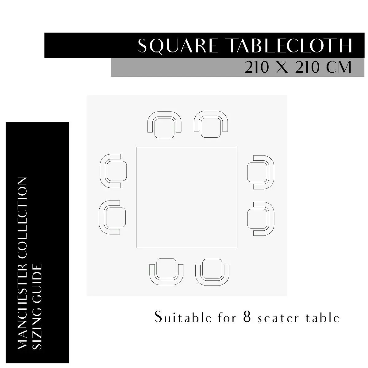 Langham Plain Table Cloth Grey