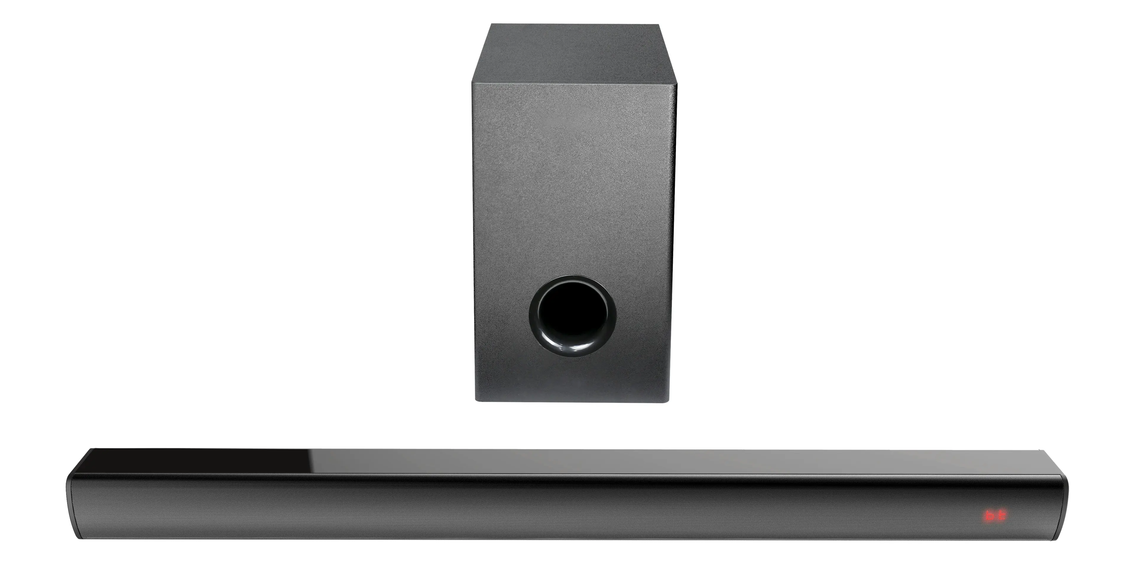 Laser 2.1 Channel Soundbar with Bluetooth & Wired Subwoofer - Home Cinema Audio