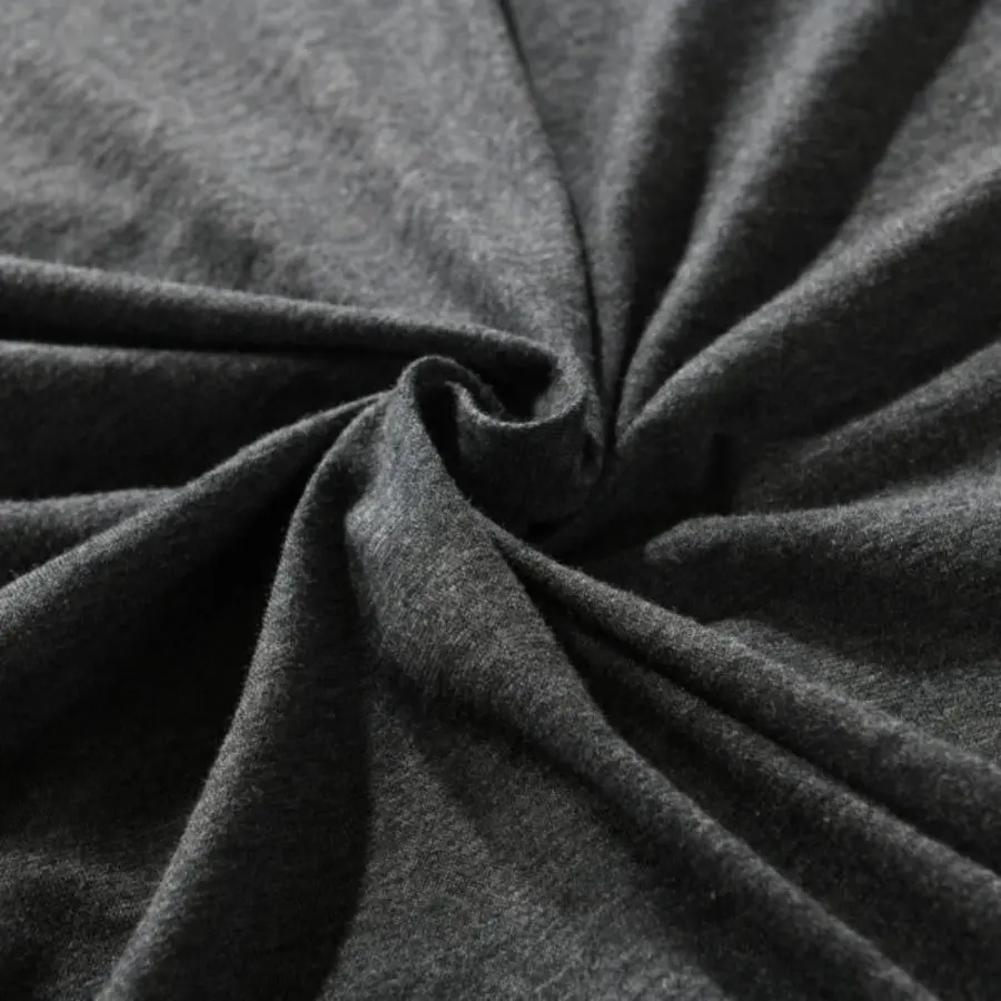 Jersey Quilt Cover Set Charcoal