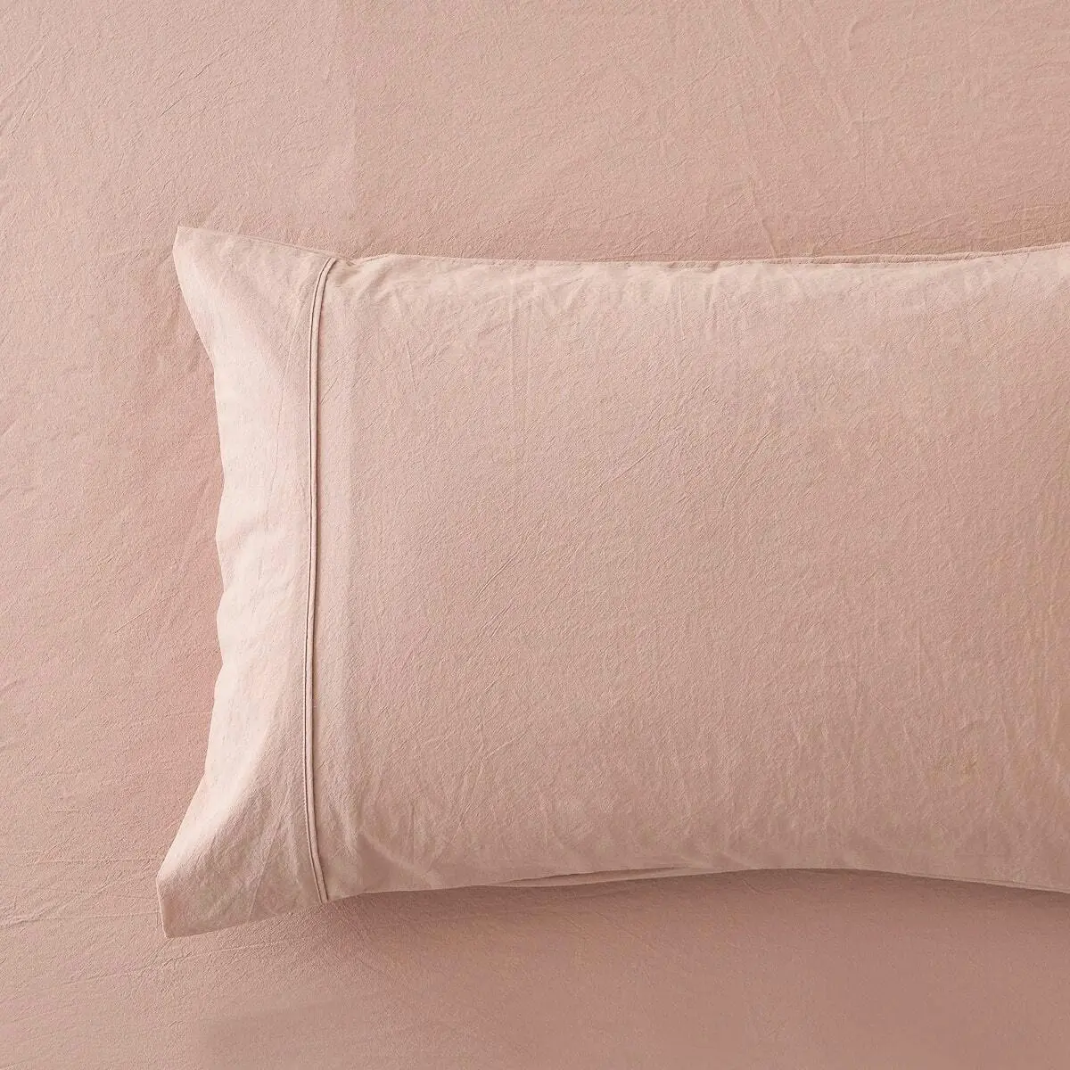 Stone Washed Quilt Cover Set Pink