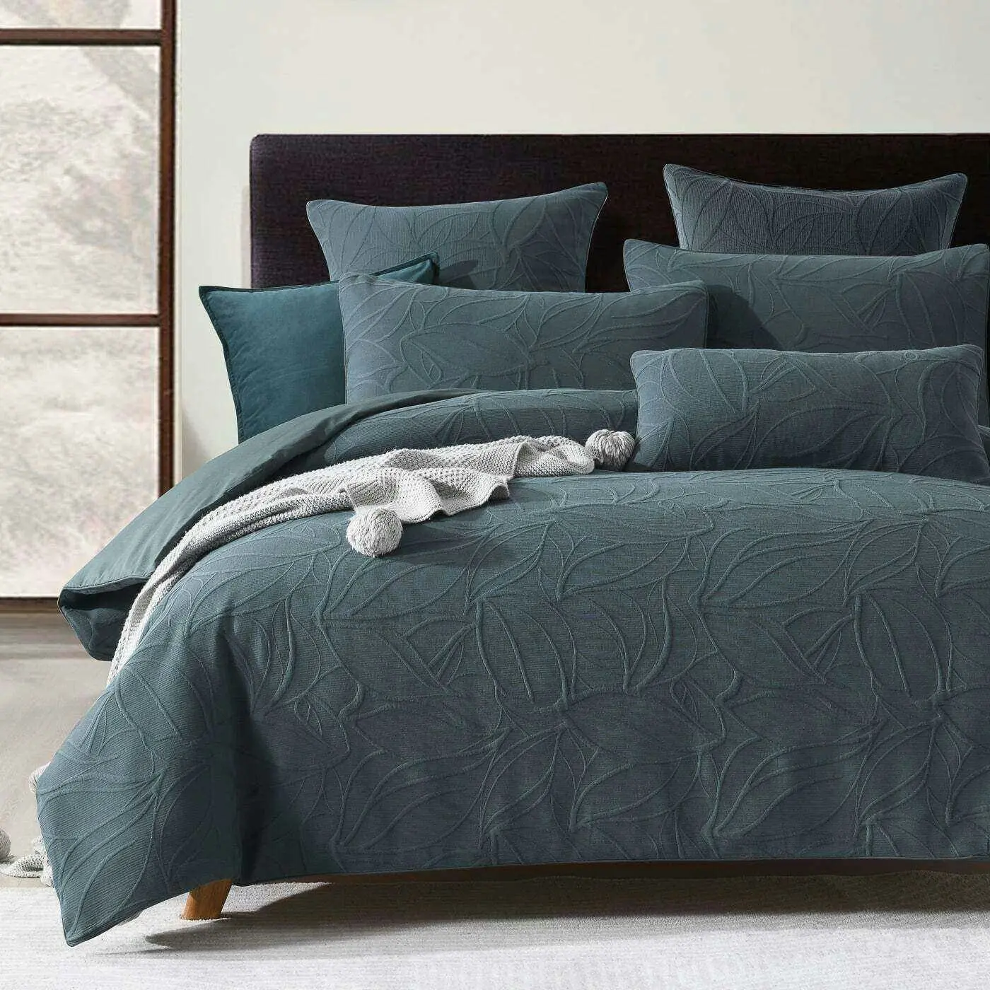 Barlyn Dark Slate Quilt Cover Set