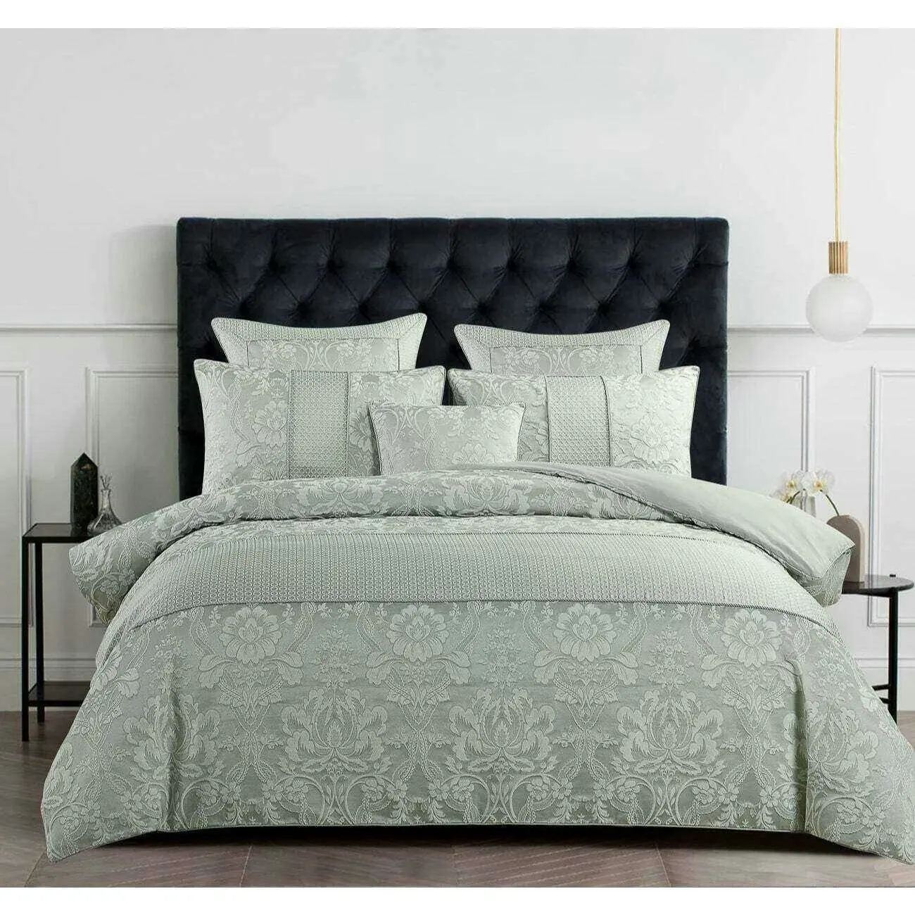 Gianna Grey Quilt Cover Set