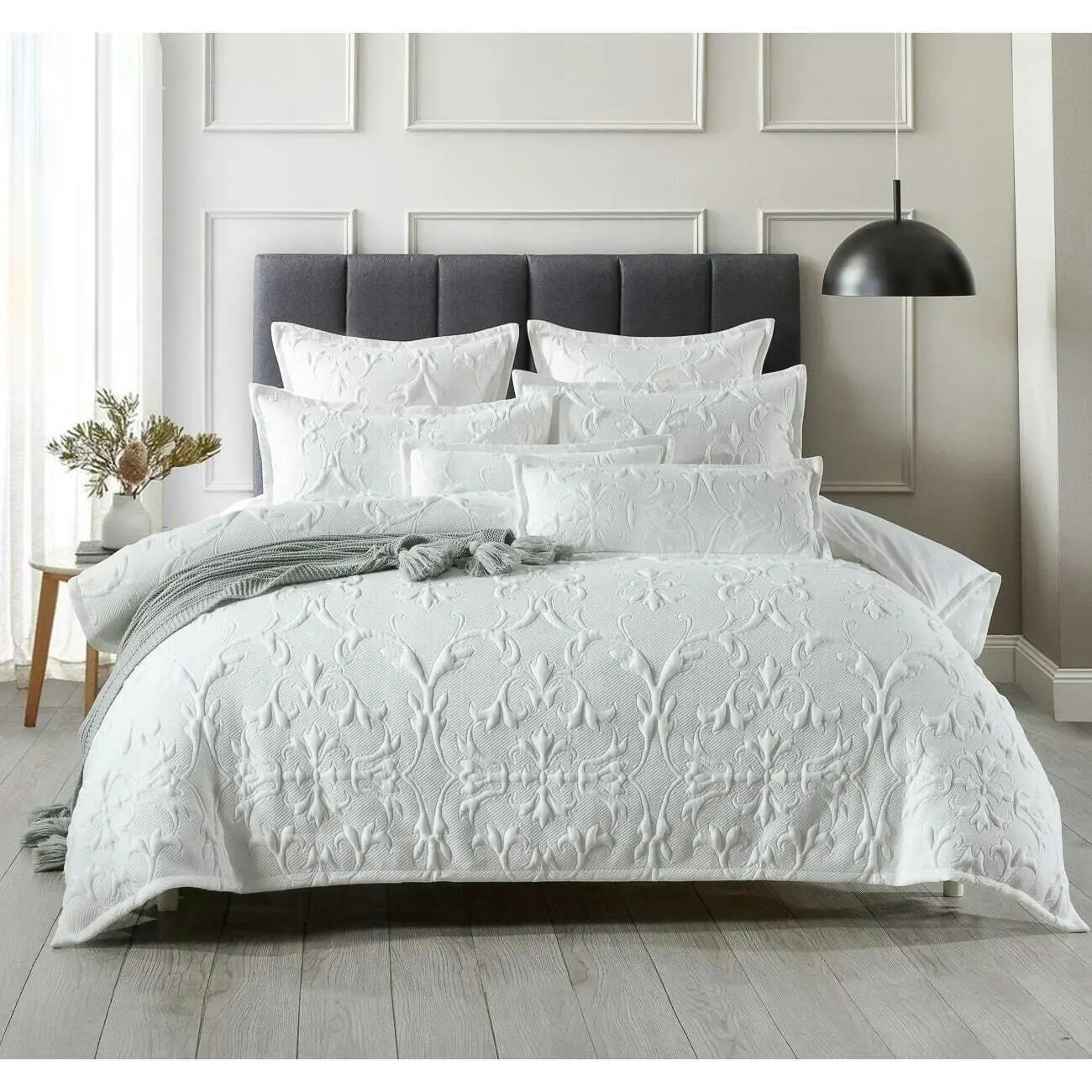 Rachele White Quilt Cover Set