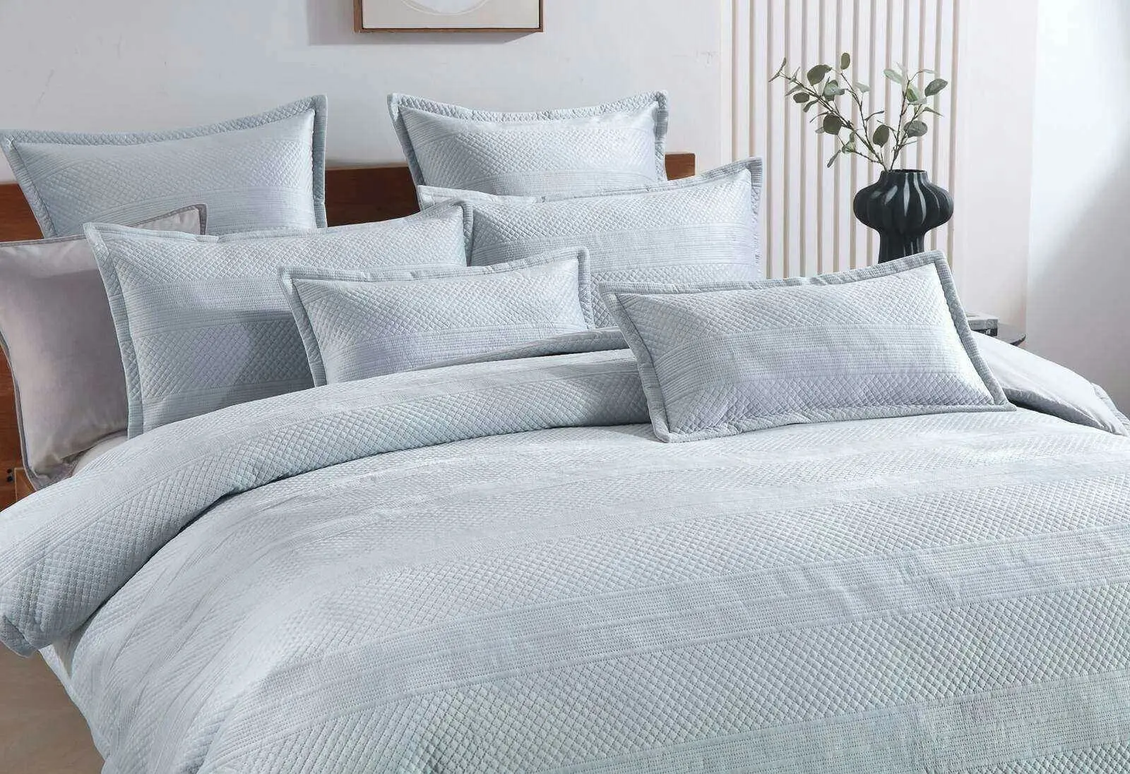 Emma Quilt Cover Grey