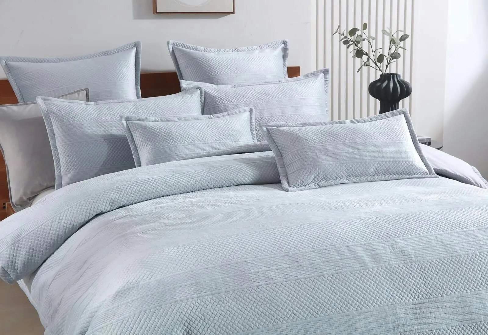 Emma Quilt Cover Grey