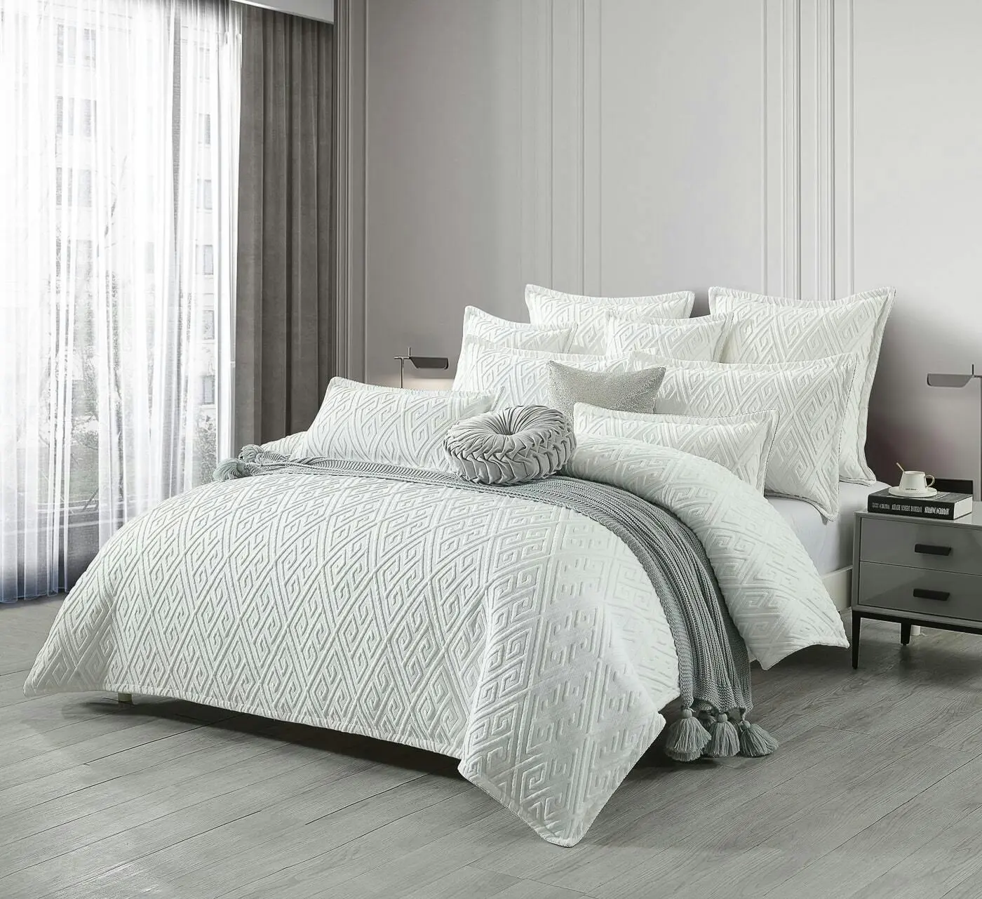 Amalfi White Quilt Cover Set