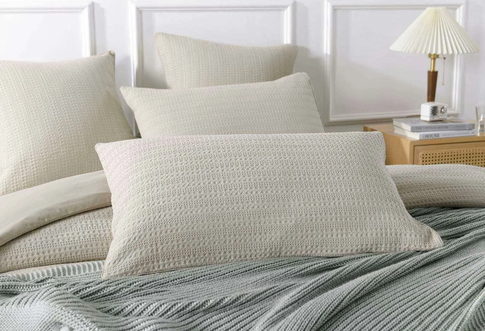 Jax Chunky Waffle Linen Quilt Cover Set