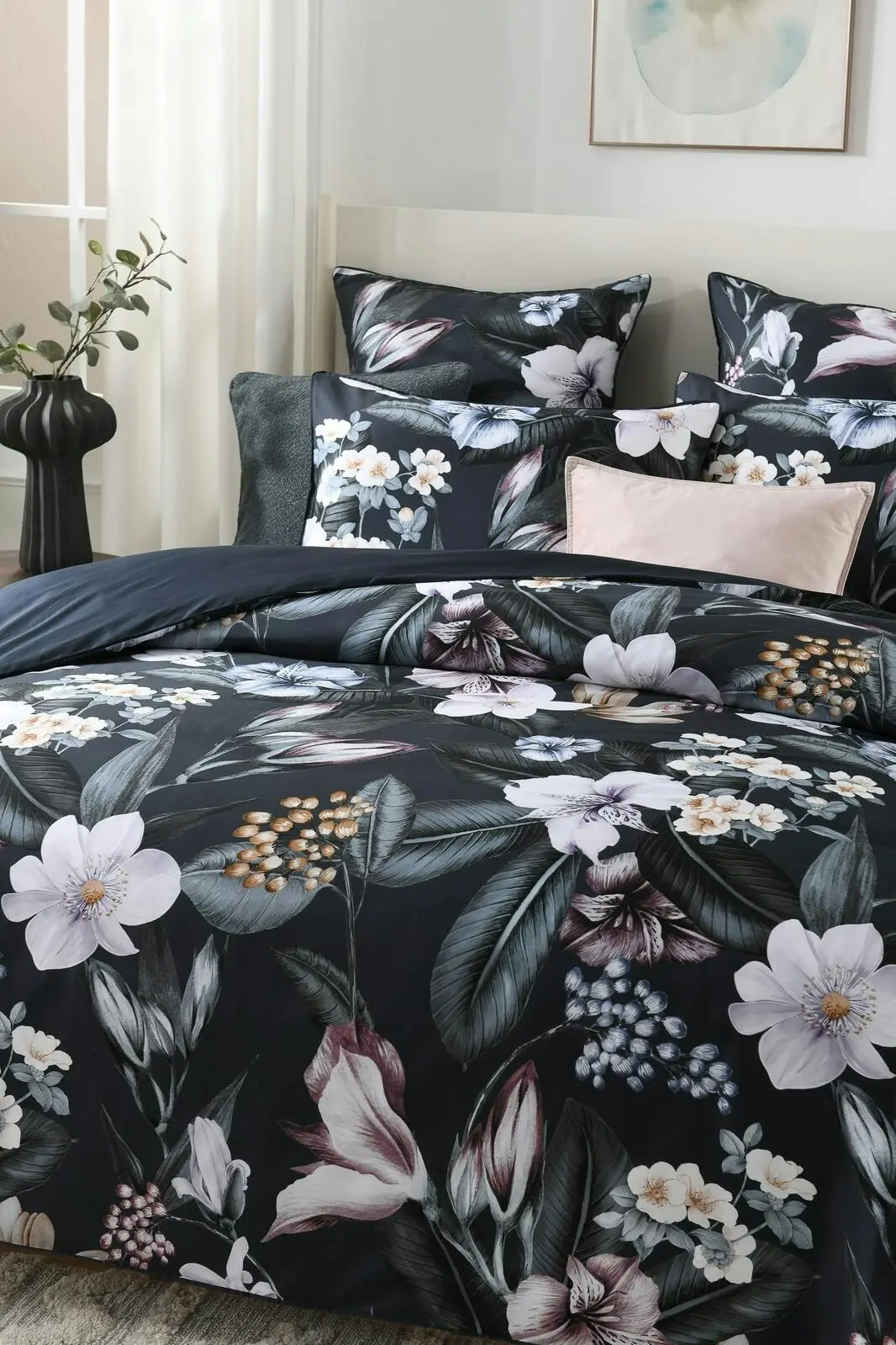 Dakota Black Quilt Cover Set