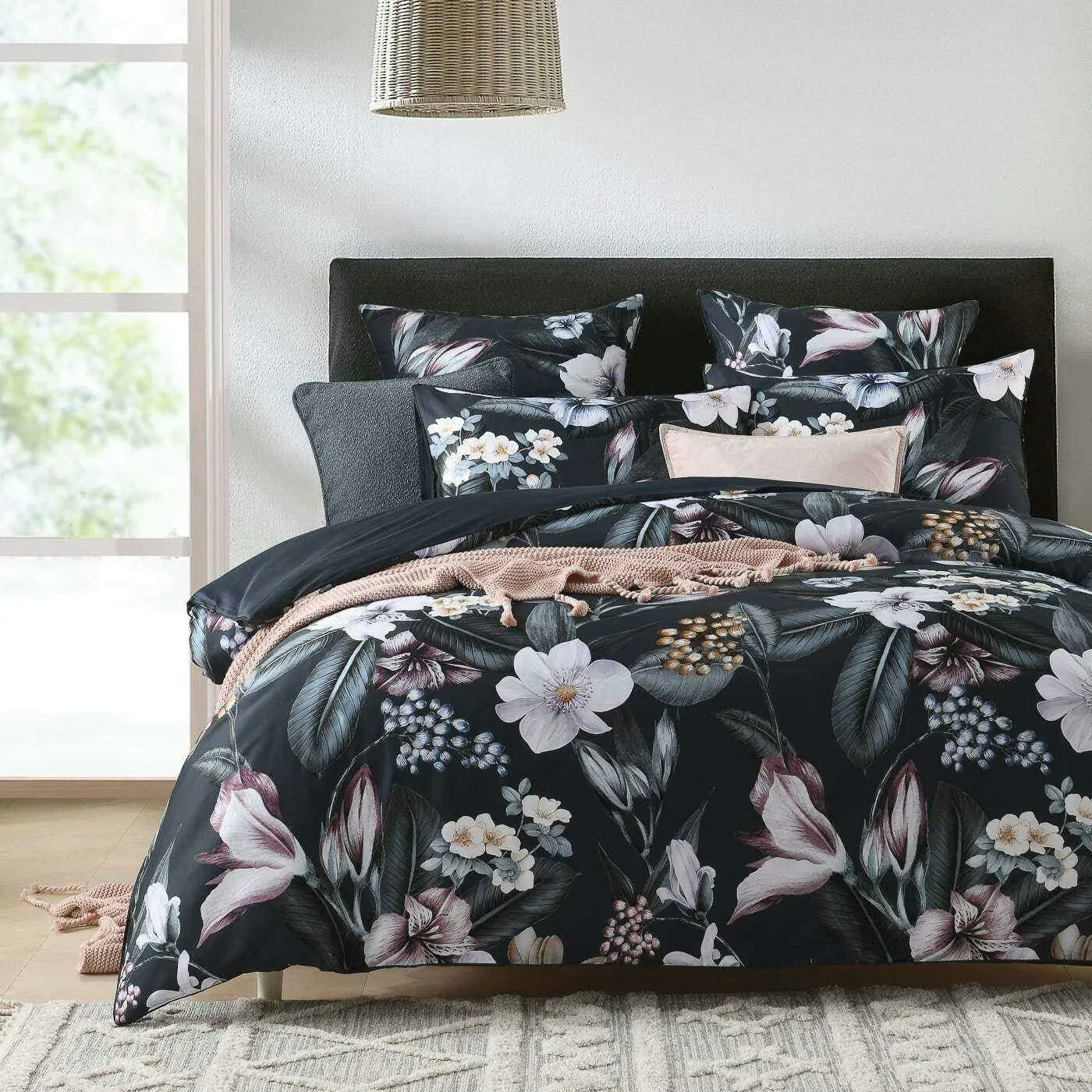 Dakota Black Quilt Cover Set