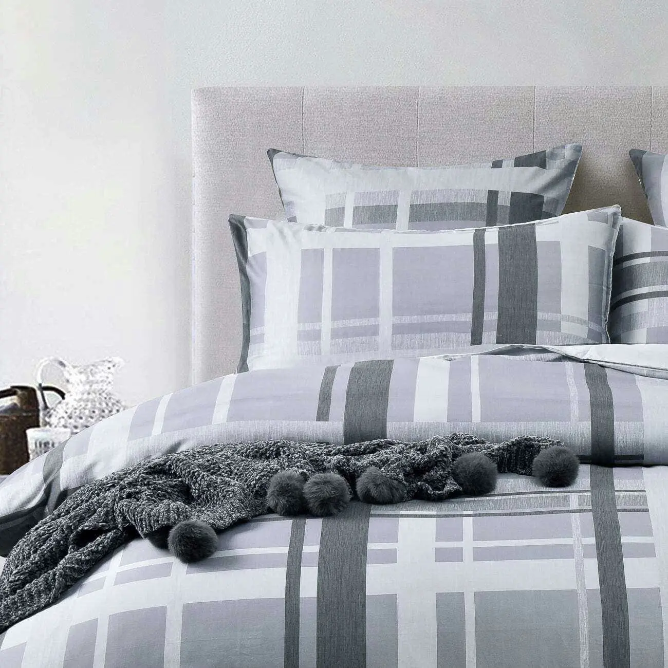 Clarke Grey Quilt Cover Set