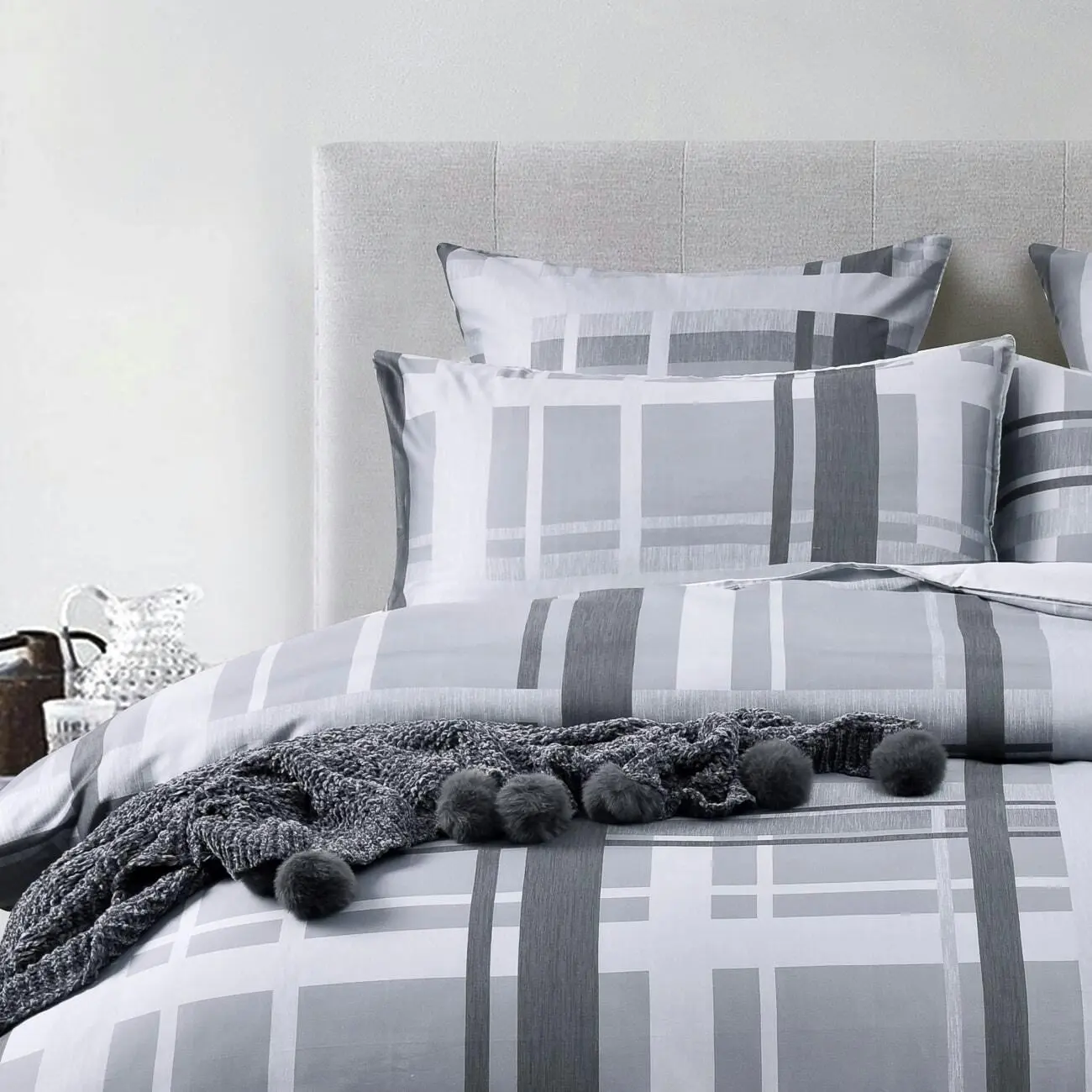 Clarke Grey Quilt Cover Set