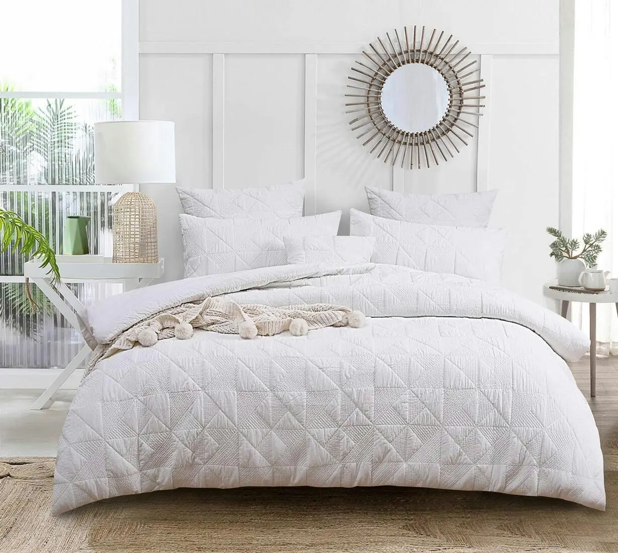 Denver Stone Washed Quilt Cover Set