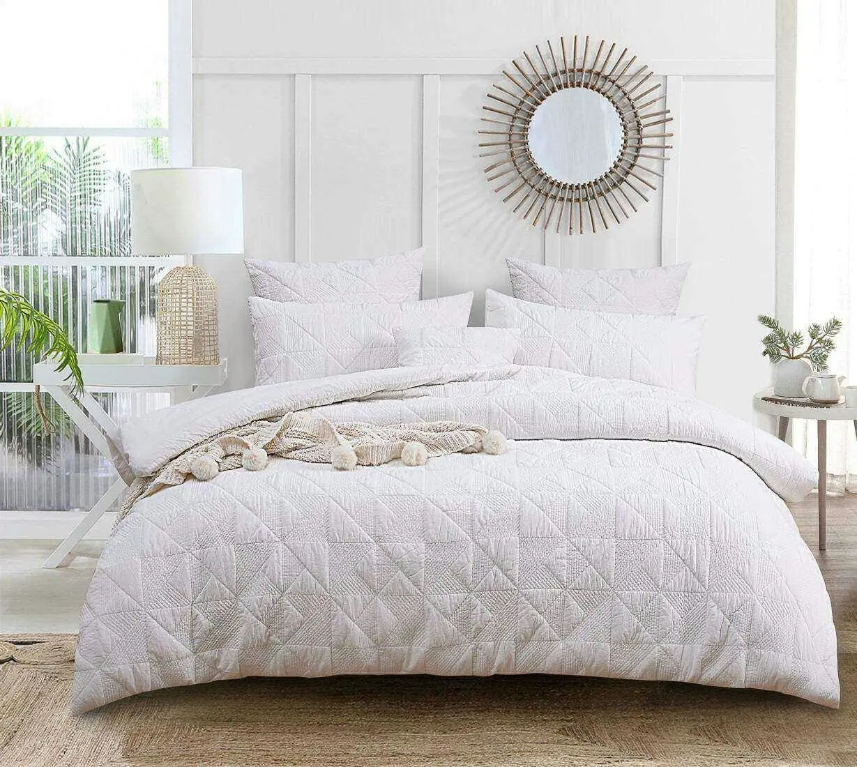 Denver Stone Washed Quilt Cover Set