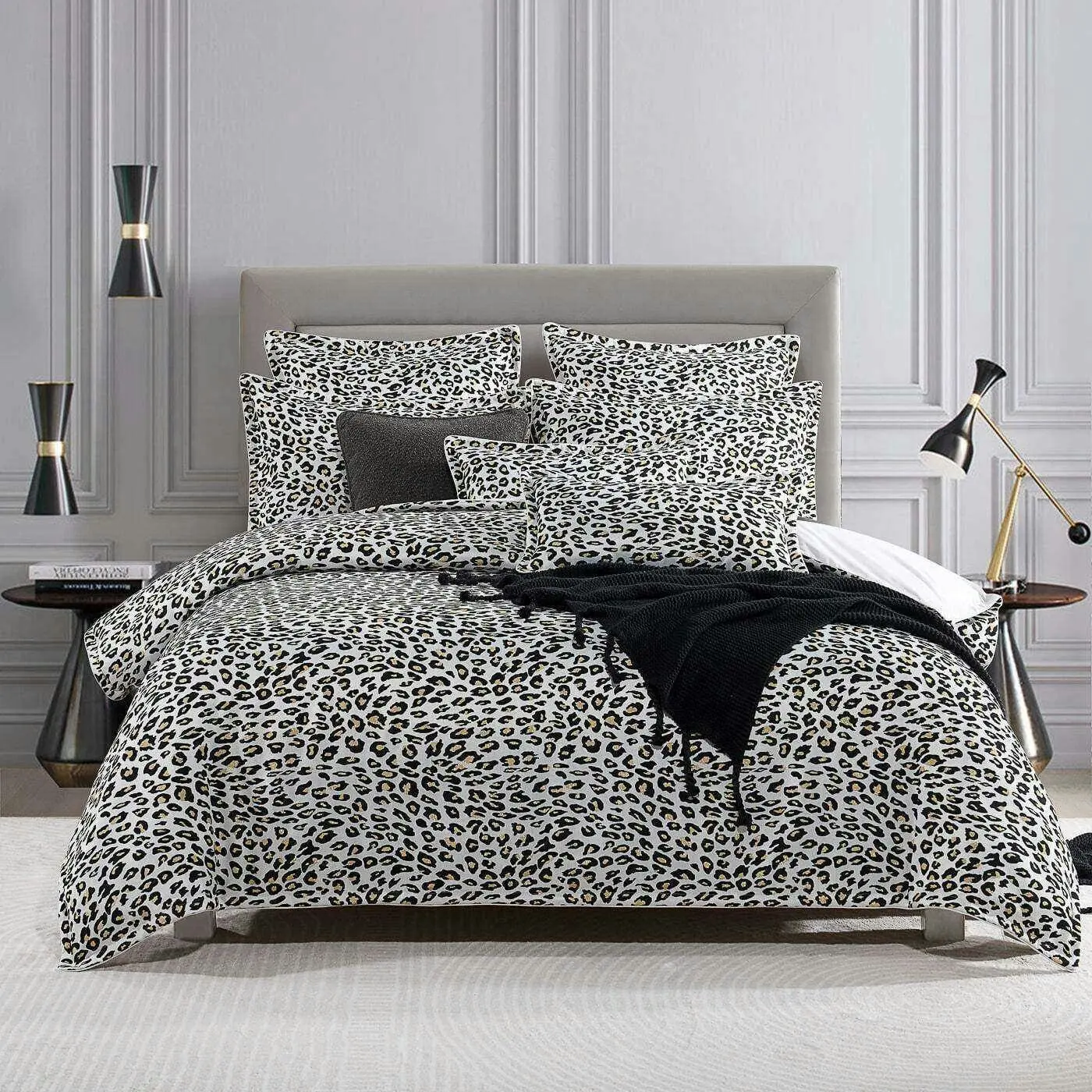 Leopard Gold Quilt Cover Set