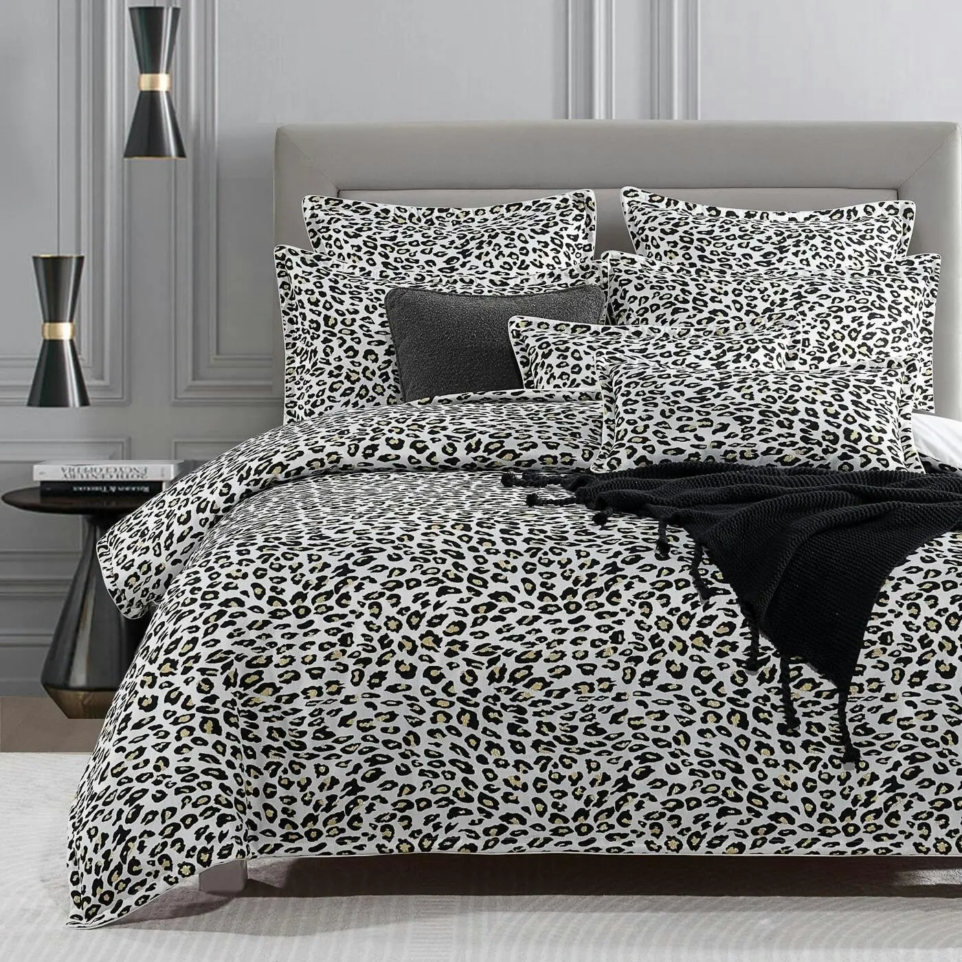 Leopard Gold Quilt Cover Set