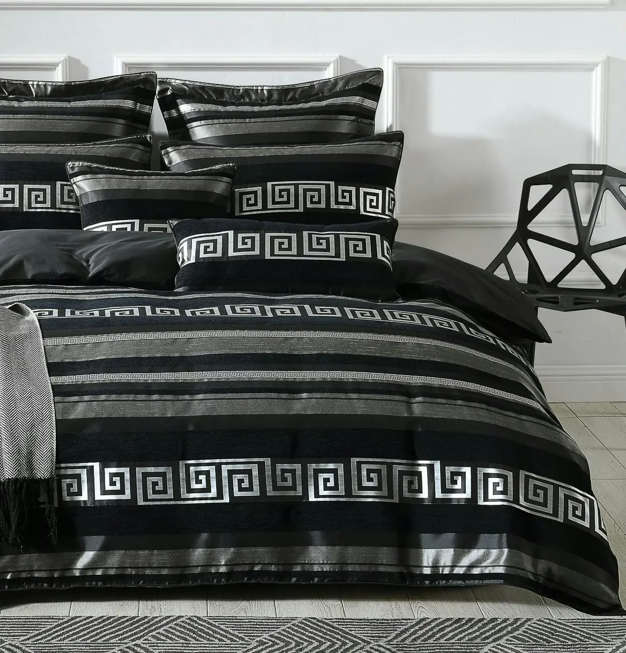 Ambrose Silver Quilt Cover Set