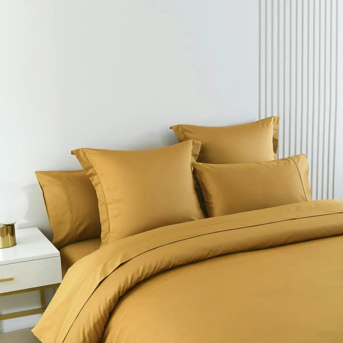 Soho 1000TC Quilt Cover Set Mustard