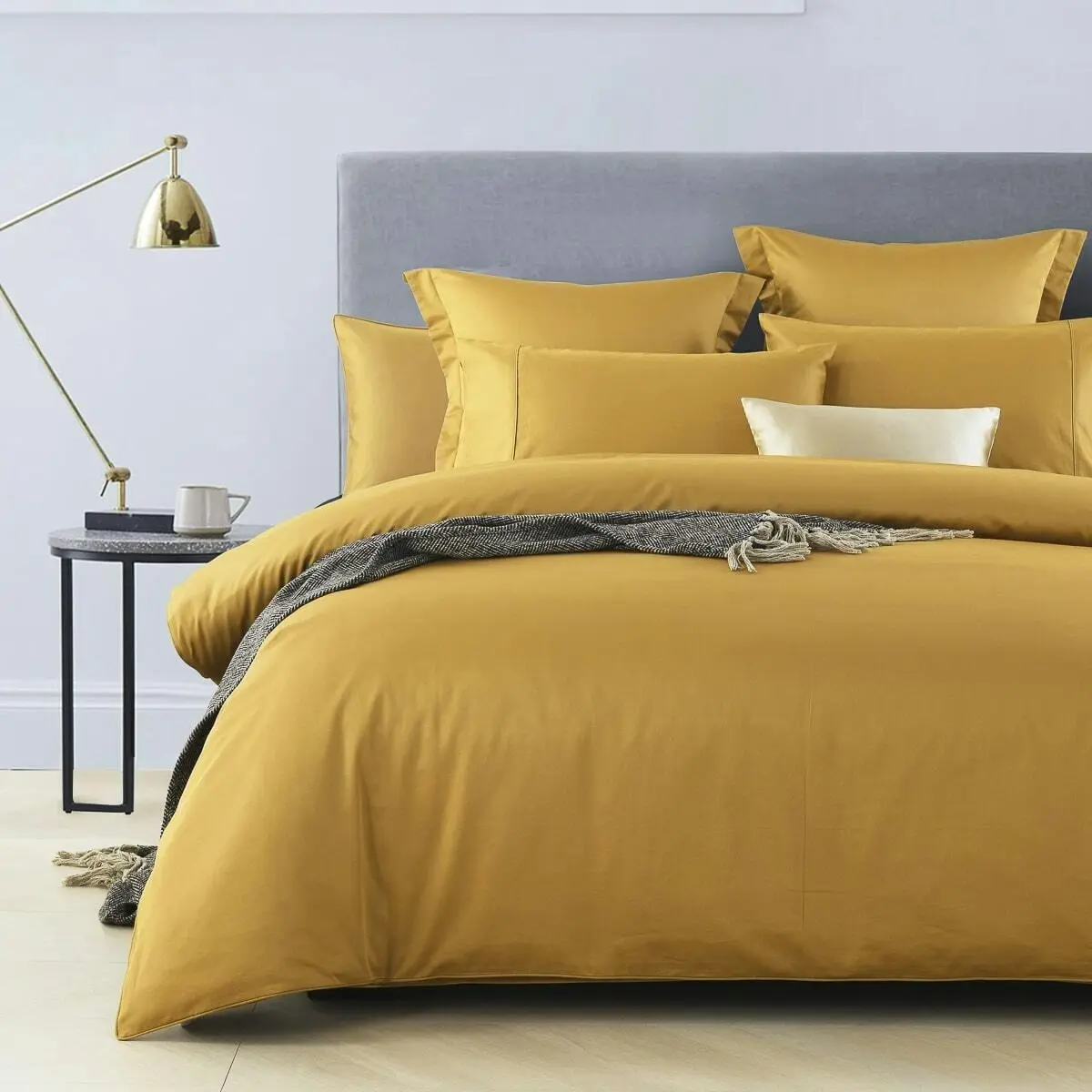 Soho 1000TC Quilt Cover Set Mustard