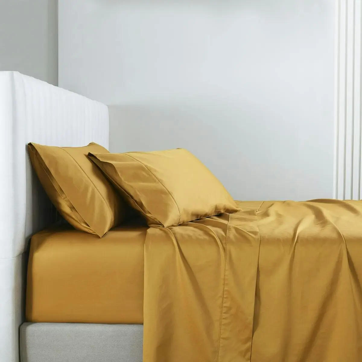 Soho 1000TC Quilt Cover Set Mustard