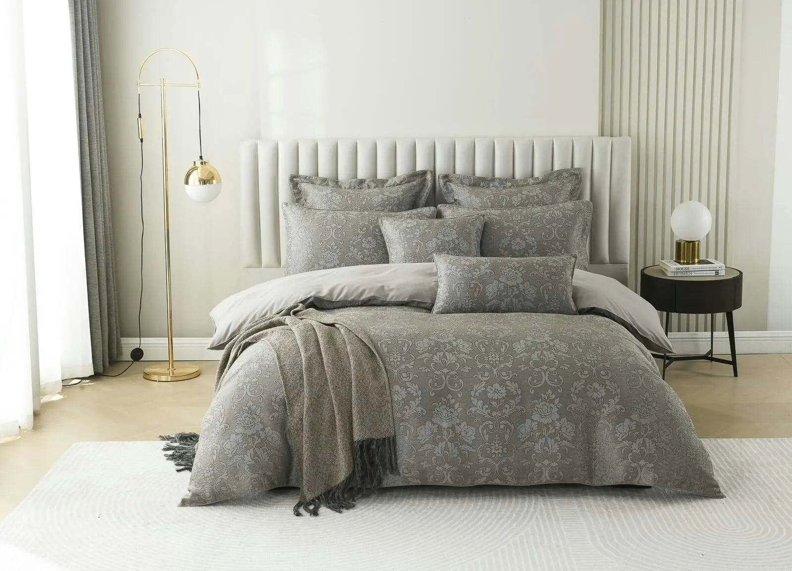 Everly Taupe Quilt Cover Set