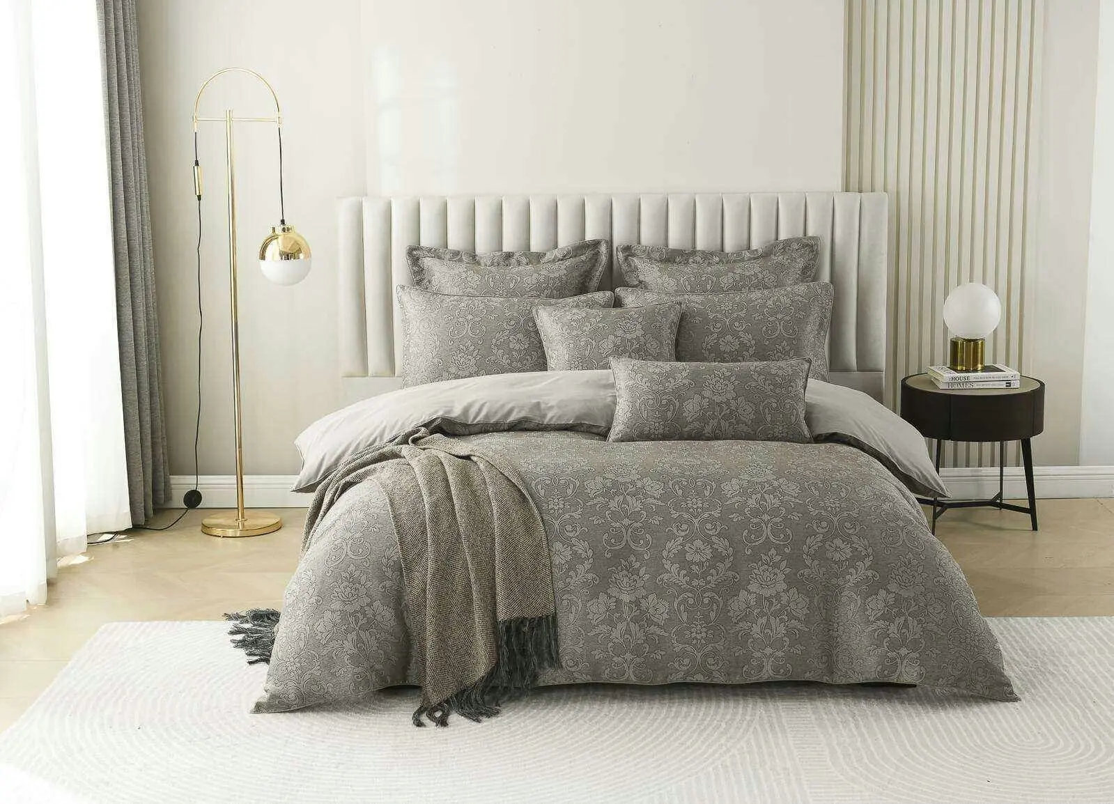 Everly Taupe Quilt Cover Set