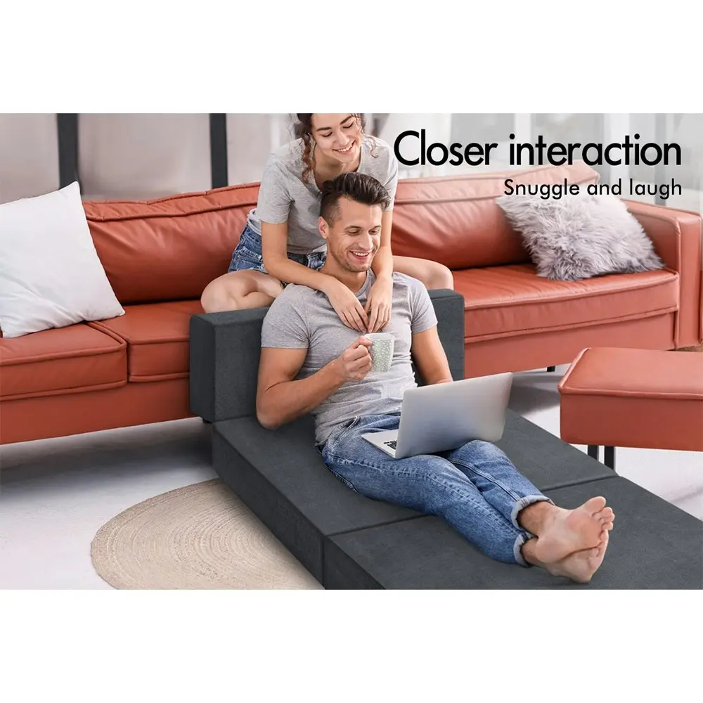 Starry Eucalypt Folding Mattress Foldable Sofa Lounge Single