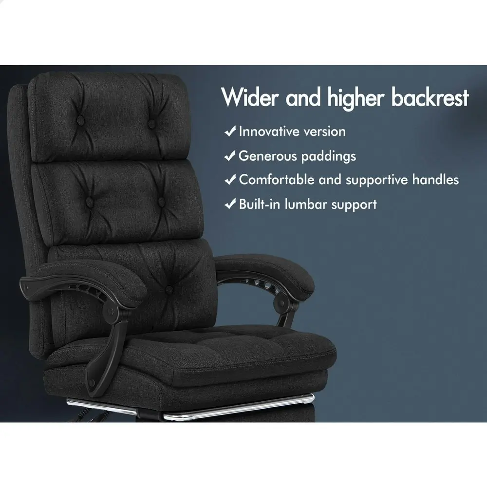 Alfordson Office Chair Executive Fabric Seat Palmer Black