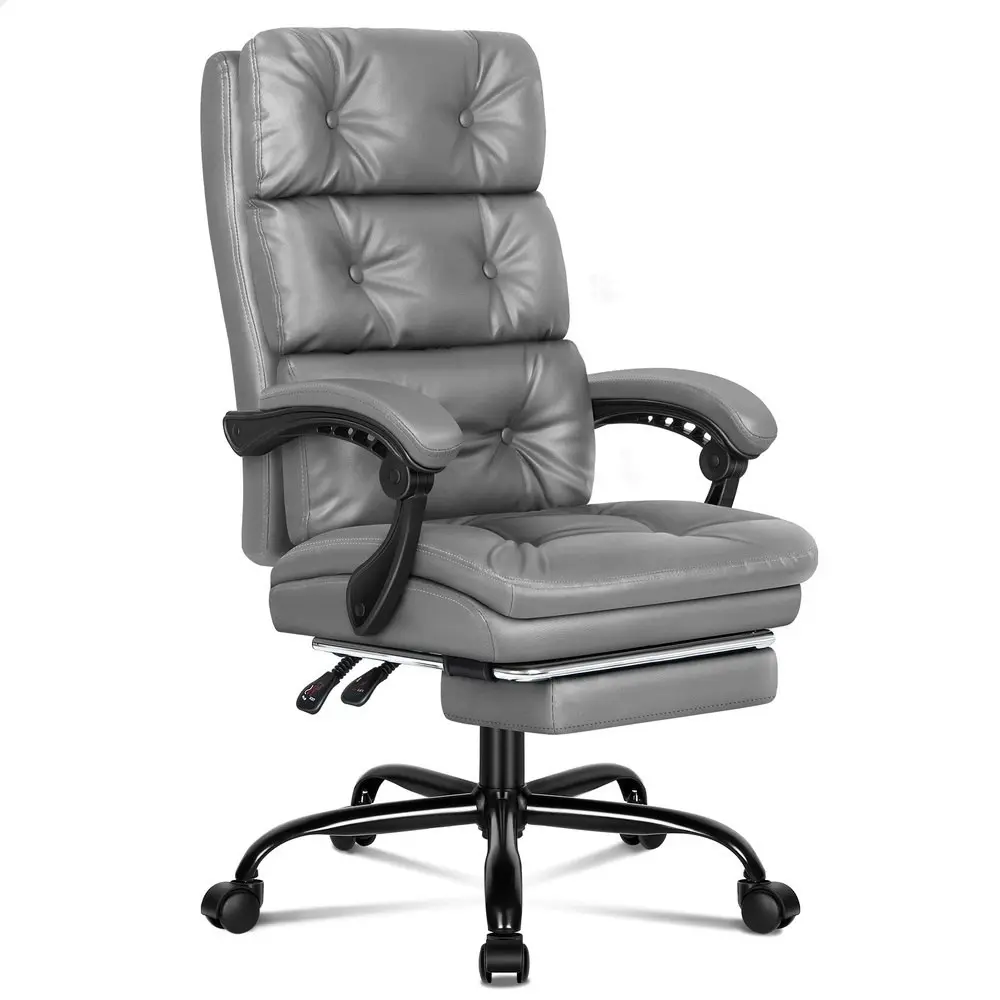 Alfordson Office Chair Executive PU Leather Palmer Grey