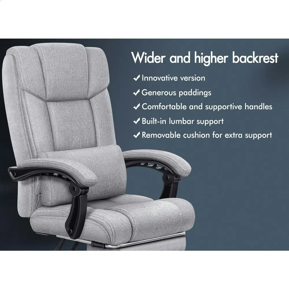 Alfordson Office Chair Executive Fabric Seat Boss Grey