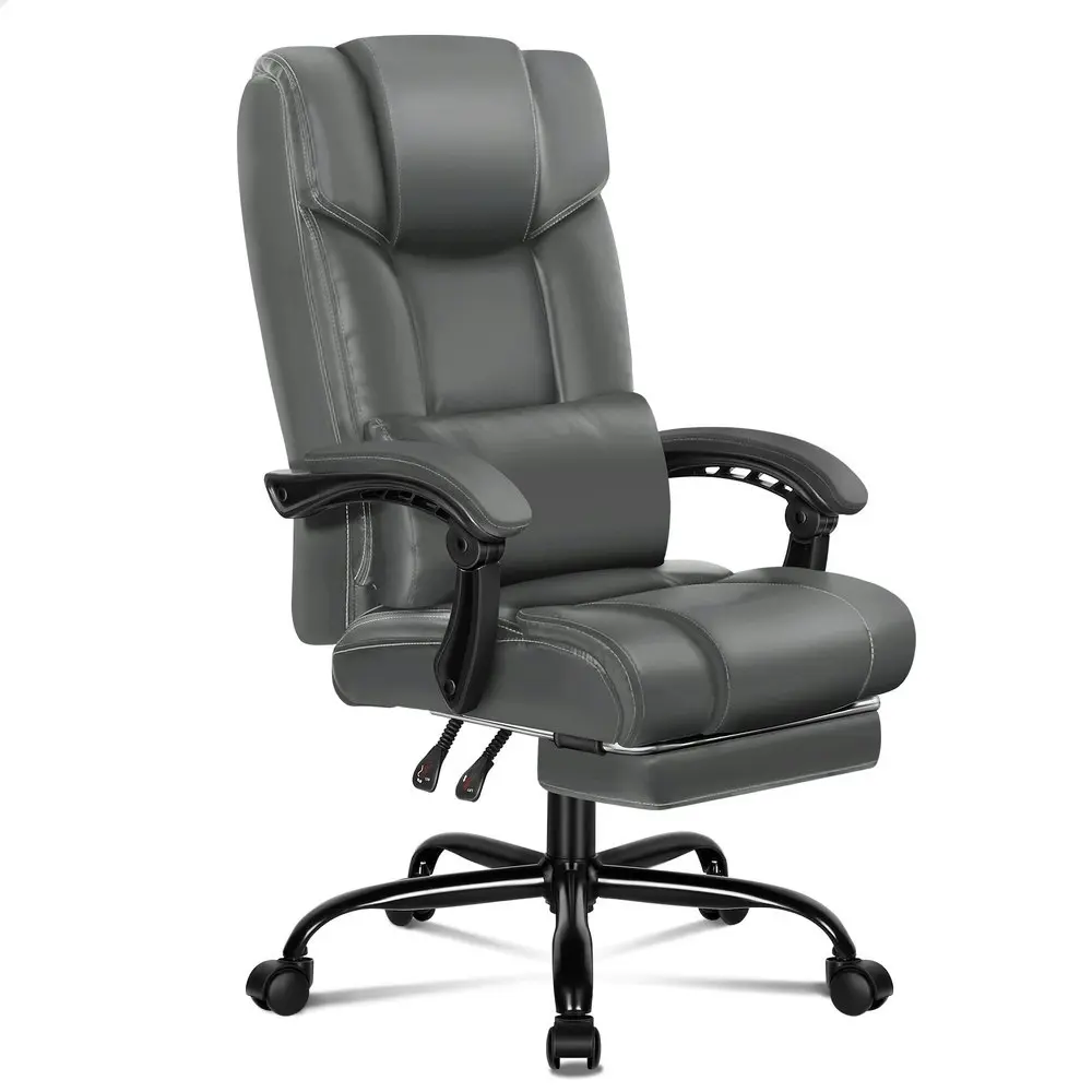 Alfordson Office Chair Executive PU Leather Boss Grey